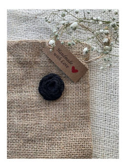 Taraasi - Handmade Crochet Black Hair Clip