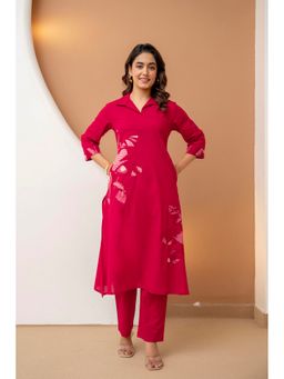 BERRYLICIOUS - Berrlylicious Pure Cotton Pink Placement Embroidered Co-Ord Set