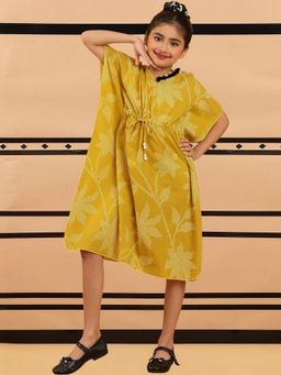 BaawRi - Mustard Printed Kaftan Dress