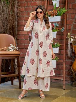 BERRYLICIOUS - Red A-Line Floral Printed Co-Ord Set