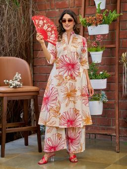 BERRYLICIOUS - Pink A-Line Floral Printed Co-Ord Set