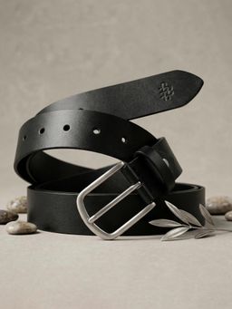Bonjour - Men's Luxury Black Pure Leather Belt