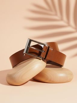 Bonjour - Men Premium Solid Pure Leather Belt - Tan