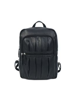 Celtic - Minimalist Black Genuine Leather Premium Full Grain Work And Travel Backpack