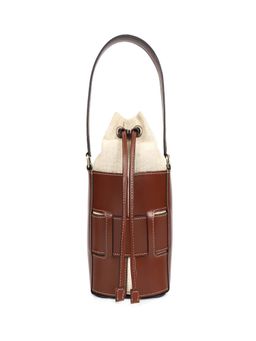 Celtic - Brown Genuine Leather Stylish And Durable Bucket Bag With Shearling Interior