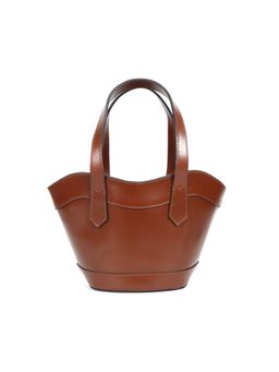 Celtic - Genuine Leather Brown Classic Shoulder Shopper Hand Bag With Detachable Strap