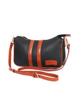 Celtic - Stylish Black And Tan Saddle Crossbody Bag