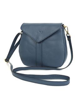Celtic - Elegant Blue Leather Crossbody Sling Bag For Women Travel Friendly Everyday Bag