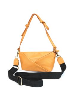 Celtic - Vibrant Yellow :Leather Handbag For Women - Tan