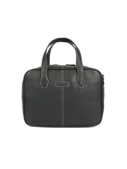 Celtic - Classic Black Leather Messenger Bag For Men And Women