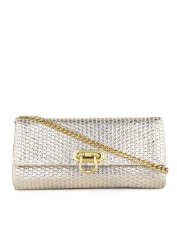 Inc.5 - Women's Silver Clutches With Twist Lock