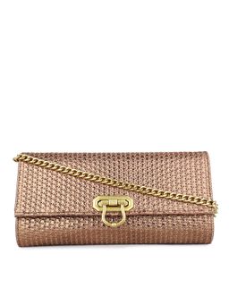 Inc.5 - Women's Golden Clutches With Twist Lock