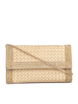 Inc.5 - Women's Golden Clutches With Magnet Lock