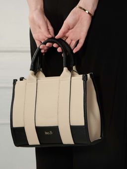 Inc.5 - Women's Black Casual Handbag With Zip Lock