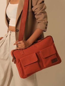 Mona B - Cleveland Laptop Sleeve Bag - Burnt Orange