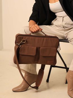 Mona B - Cleveland Laptop Sleeve Bag - Chocolate