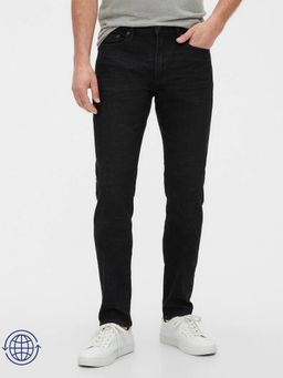 GAP - Men Black Slim Fit Mid-Rise Jeans