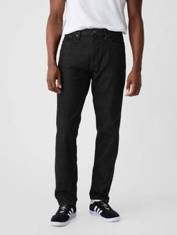 GAP - Men Black Regular Fit Mid-Rise Jeans