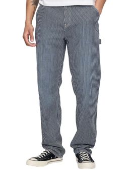 GAP - Men Blue Relaxed Mid-Rise Striped Jeans