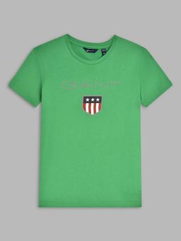GANT - Kids Boys Green Printed T-shirt