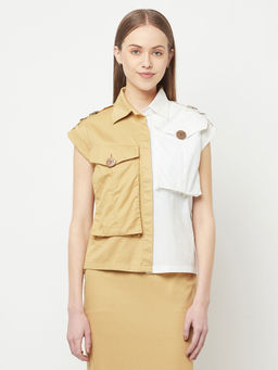 CRIMSOUNE CLUB - Nikhil Thampi Beige Multi-pocket Shirt