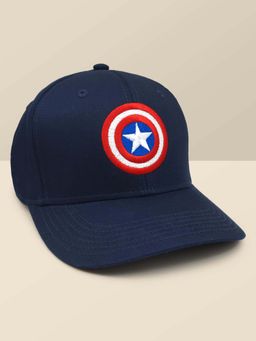 Free Authority - Official Captain America Printed Navy Blue Mens Cap