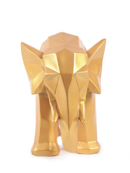 The Artment - Modern Art Geometric Elephant Accent - Golden