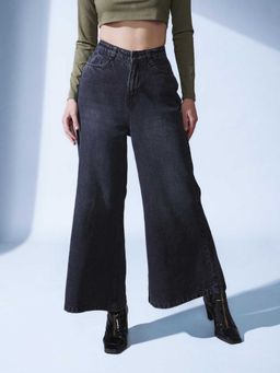 STREET 9 - Women Black Flared Denim