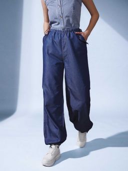 STREET 9 - Women Blue Parachute Jeans