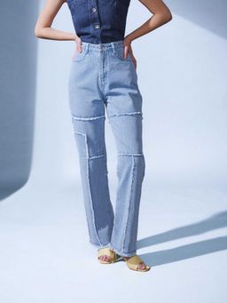STREET 9 - Blue Mid Rise Rugged Denim