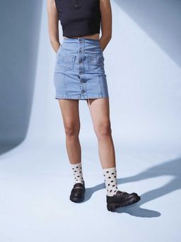 STREET 9 - Blue Denim Mini Skirt