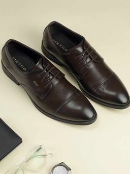 Metro - Men Brown Formal Derbies