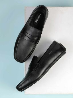 Mochi - Men Black Leather Loafers