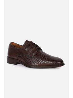Louis Philippe - Men Brown Leather Lace Up Derbies