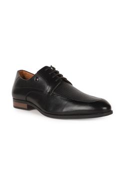 Louis Philippe - Men Black Leather Lace Up Derbies