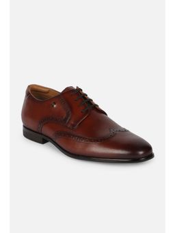 Louis Philippe - Men Brown Leather Lace Up Formal Brogues