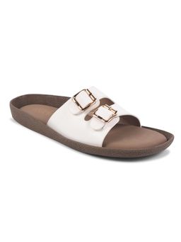 SHUZ TOUCH - Women White Slip On Sandals