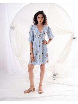 FREO - Blue Meadow Stripes Dress