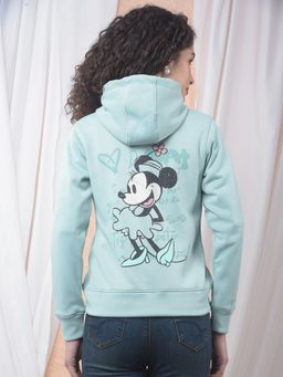 CRIMSOUNE CLUB - Women Polyester Hooded Graphic Green Hoodie