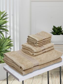 KOPA - 8Pc Quick Dry 100% Cotton Soft Terry Towel -2Pc Bath, 2Pc Hand, 4Pc Face D'Ross Solid