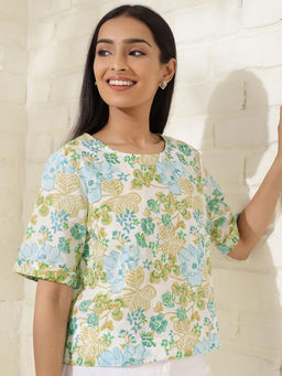 Fabindia - White Cotton Top