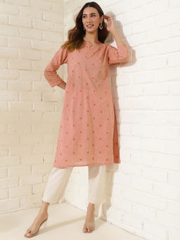 Fabindia - Coral Cotton Slim Fit Kurta