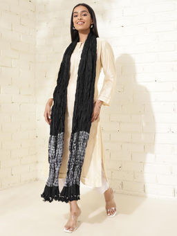 Fabindia - Black Cotton Tie & Dye Dupatta