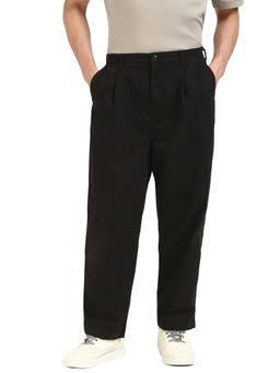 Calvin Klein - Black Solid Relaxed Fit Trouser