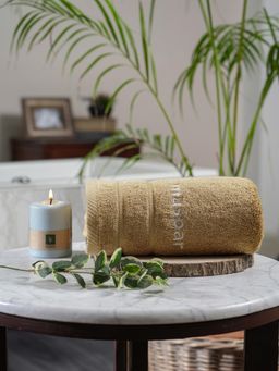 Maspar - Super Soft Absorbent Anti-Bacterial & Lint-Free Cotton Hand Towel Yellow (M)