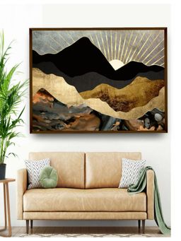The Art House - Beige Abstract Painting Canvas Wall Art