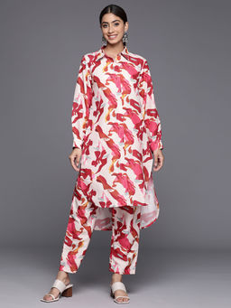 Varanga - Women White Printed Co-Ord (Set of 2)