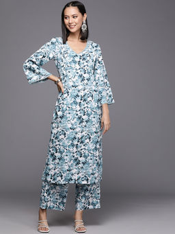 Varanga - Women White Printed Flared Co-ord Set