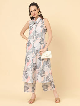Varanga - Women Workwear Off White Printed Co-ord Set