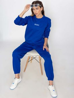 Lounge Dreams - Blue Basic Casual Co-Ord (Set of 2)